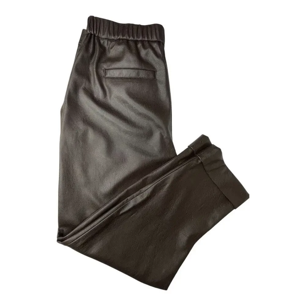 Brochu Walker women’s The Westport Vegan Leather Pant size S Timber - Picture 4 of 11